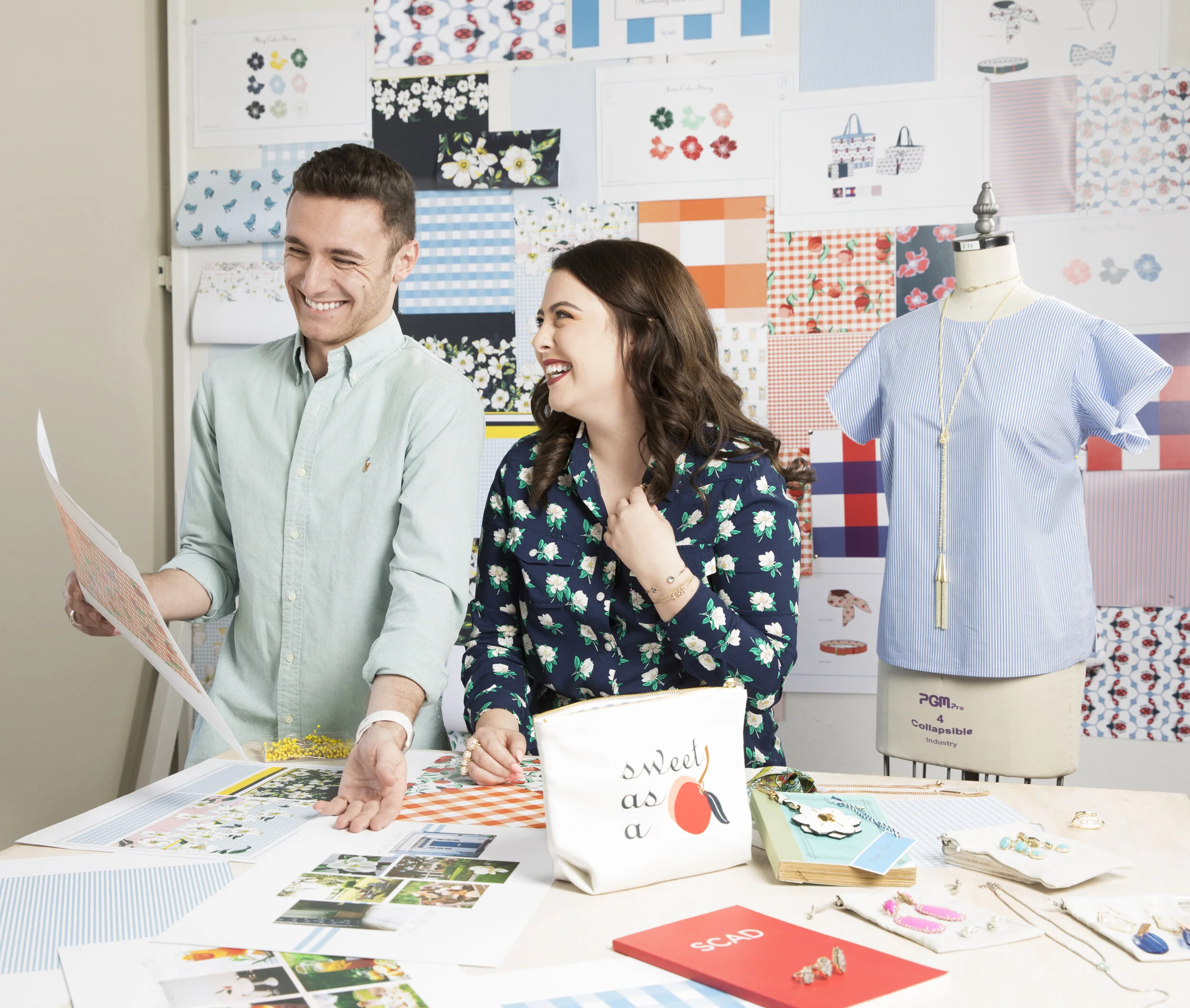 Reese Witherspoon with SCAD students during the Draper James partnership program