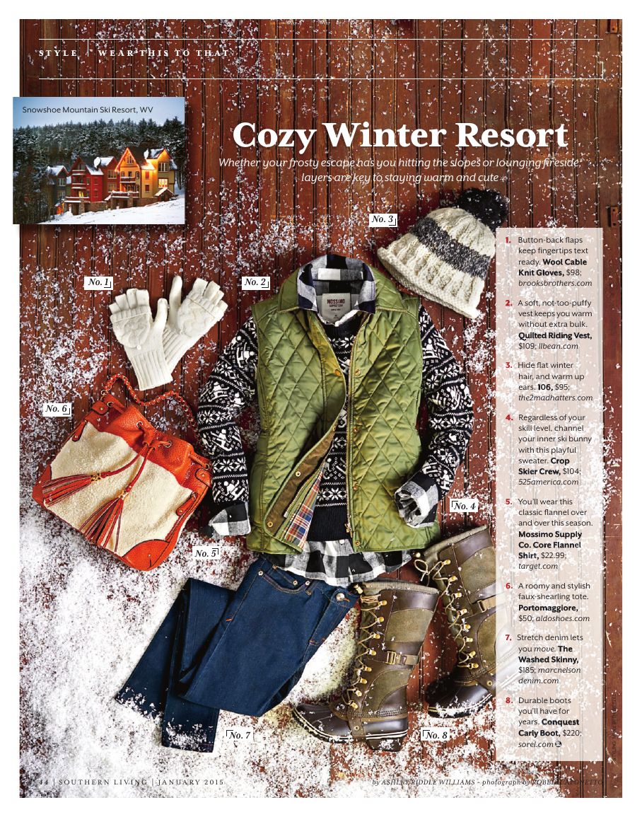 Cozy Winter Resort style page